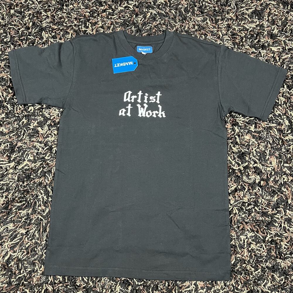 Market Studios Artist at Work‎ Black Tee T Shirt Mens Sz S New
